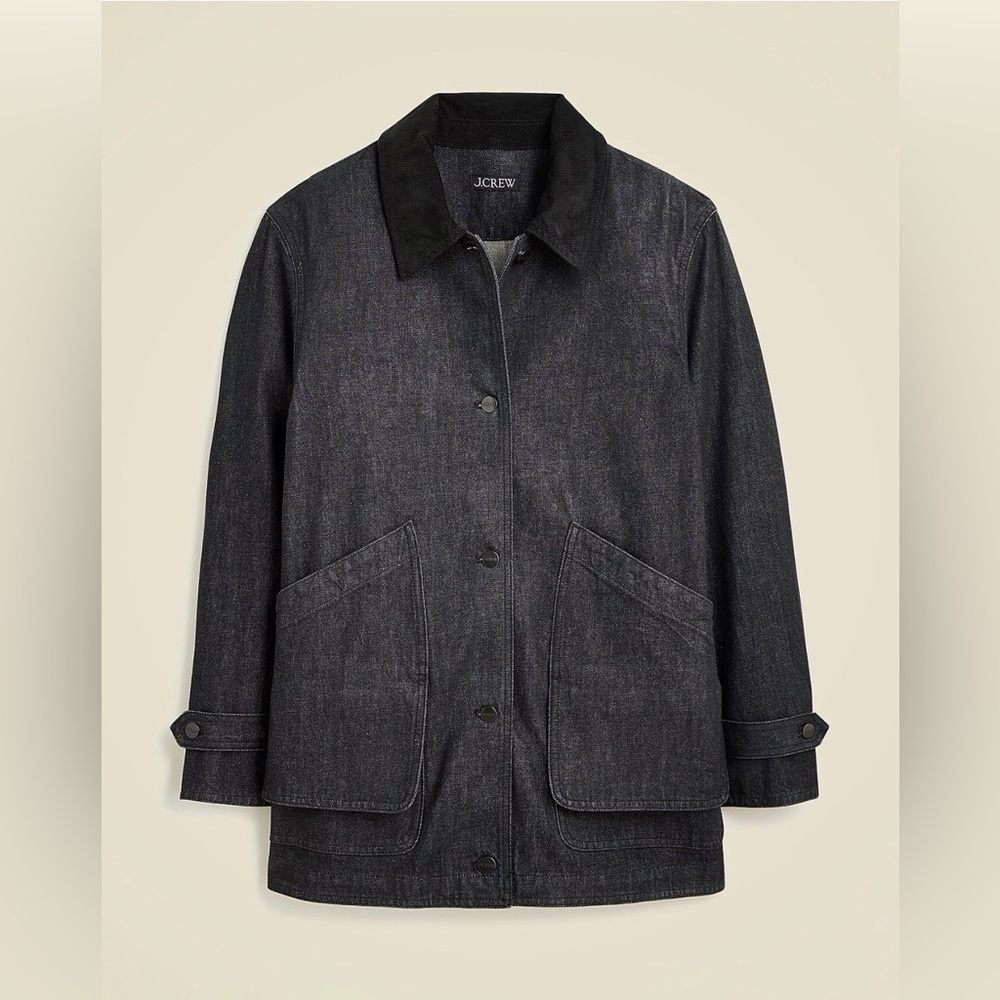 J. Crew Barn Jacket in Black Denim